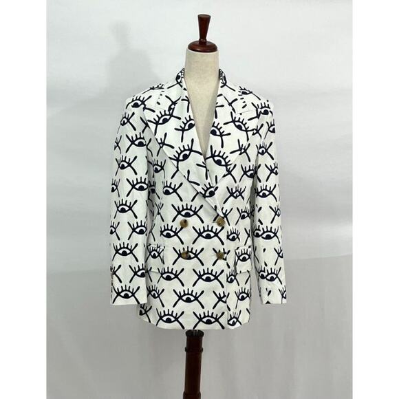 ASANTII Sz 1 S Kumbatia Double Breasted Blazer Abode Santann Eyes NWT - Picture 2 of 13